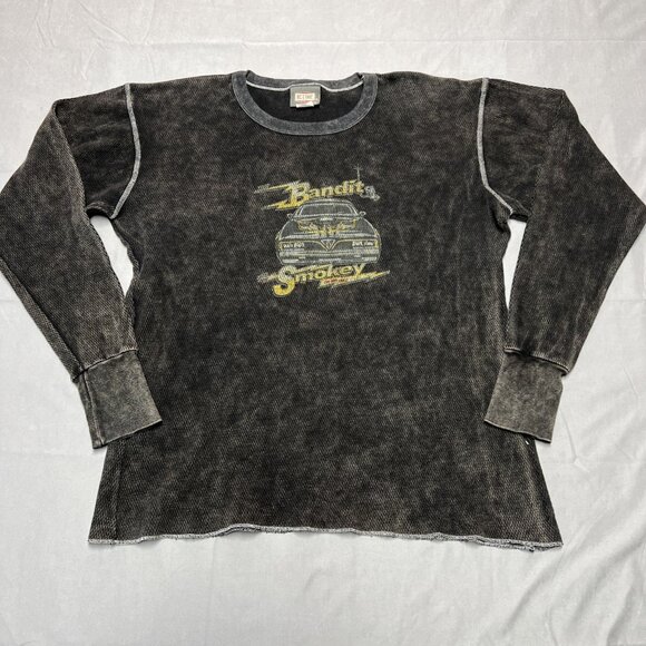 VINTAGE BC ETHIC SMOKEY & THE BANDIT LONG SLEEVE GRAPHIC THERMAL SIZE 2XL USA - Picture 1 of 16